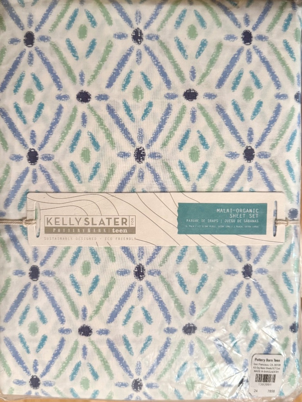 NWT - DORM bed size - Twin XL Sheet Set - Pottery Barn Teen - Malai Organic
